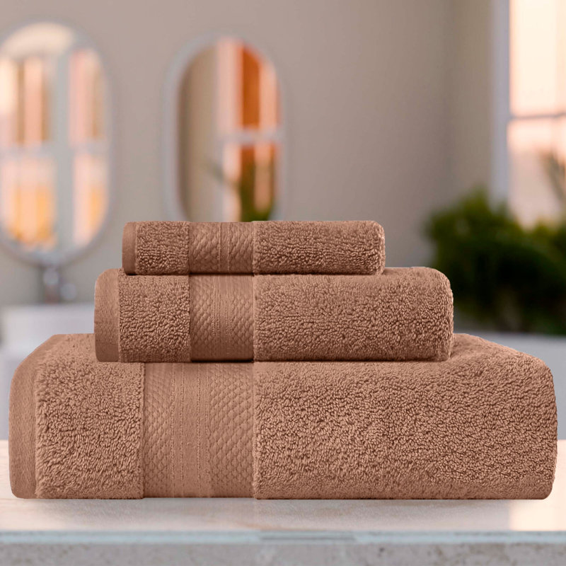 Finnian Plush Heavyweight, 100% Turkish Towel Collection, Taupe, 3 Piece Towel Set