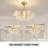 20.5'' Gold Fandelier Crystal Caged Ceiling Fans with Light Kit & Remote Control