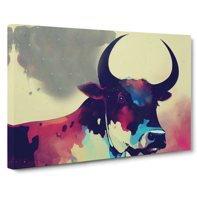 Cow Art Painting Vol.3 - Wrapped Canvas, 40cm H x 60cm W x 3cm D