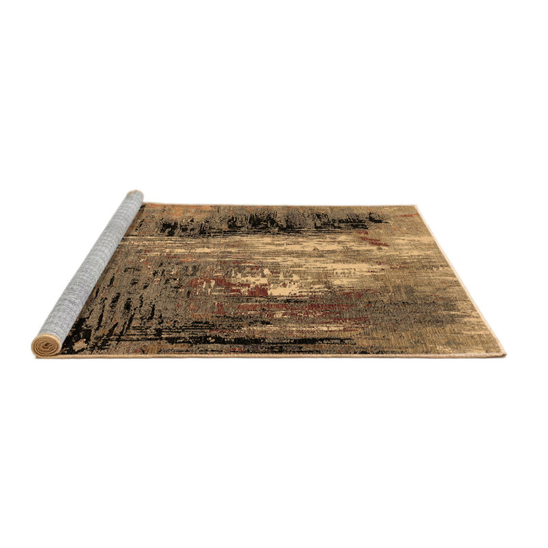 Tapis brun moderne Mid-Century Hambeldon 2808, Rond 5 pi