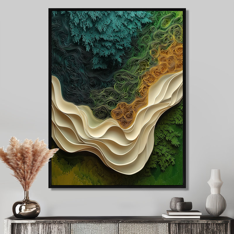 Obieze Biomorphism Earth Ephemeral Pathway IV - Lyrical Abstraction, art mural, H 20 po x l 12 po, Noir