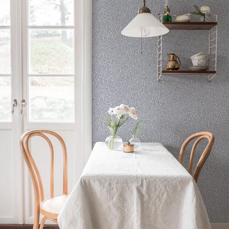 Cahterine 10.05m x 53cm Wallpaper Roll, Light Blue