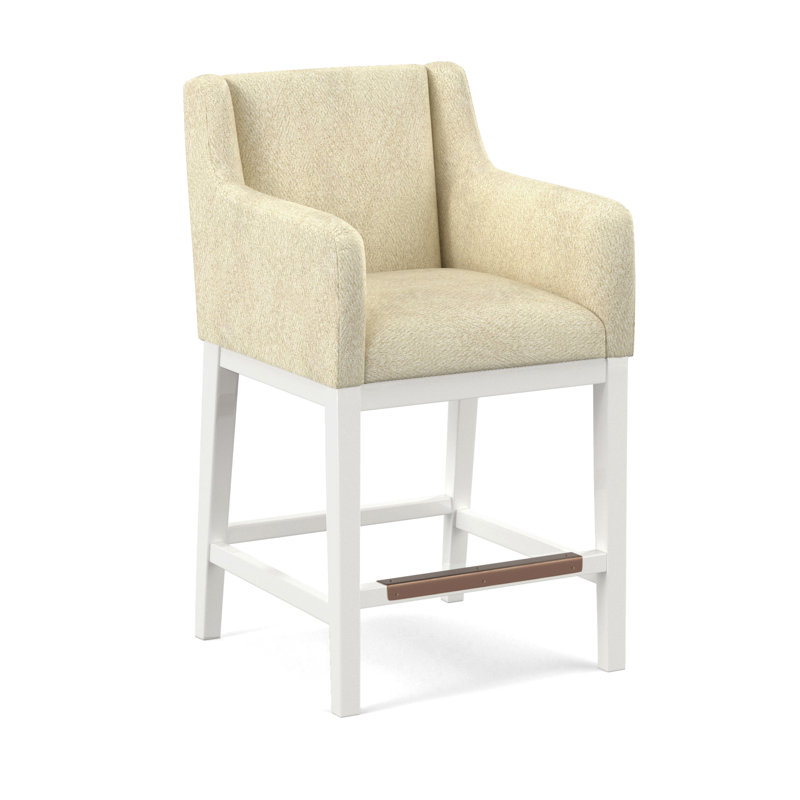 Upholstered Stool, 61645-65, White