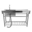 Stainless Steel Kitchen Sink Free Standing Commercial Restaurant Kitchen Sink