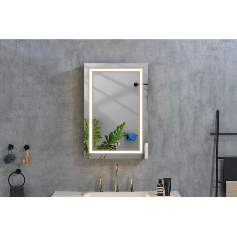 Armoire à pharmacie avec miroir 3 tablettes 24 W 36 H Krune