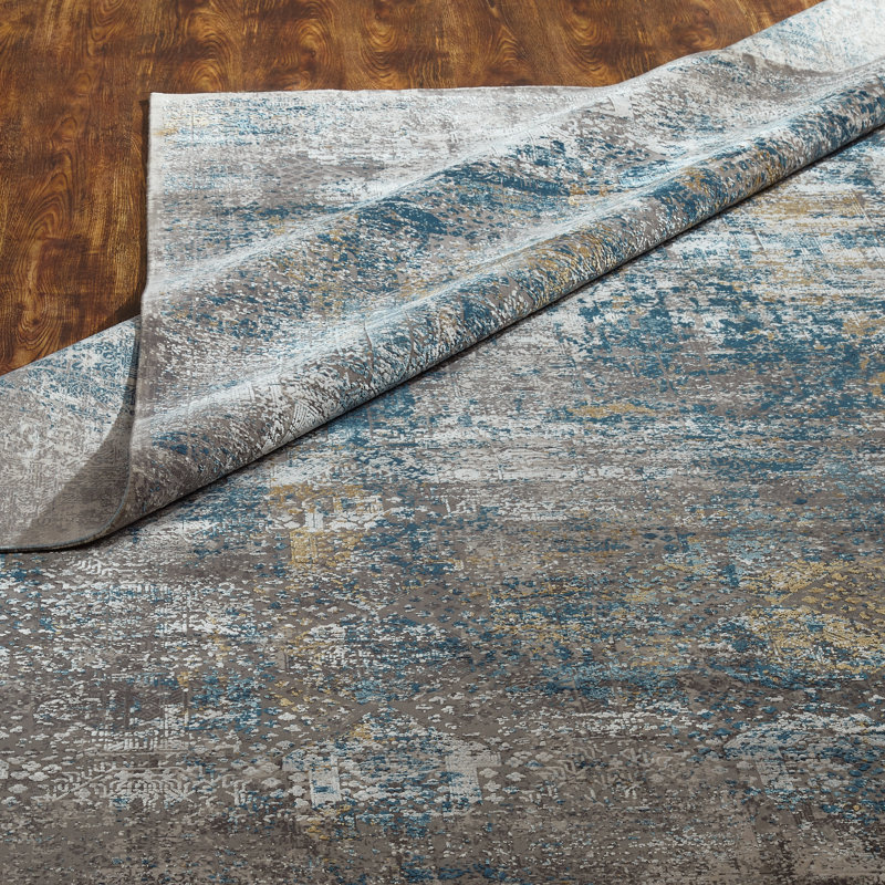 Area Rug in Gray, Rectangle 3'9" x 5'9"