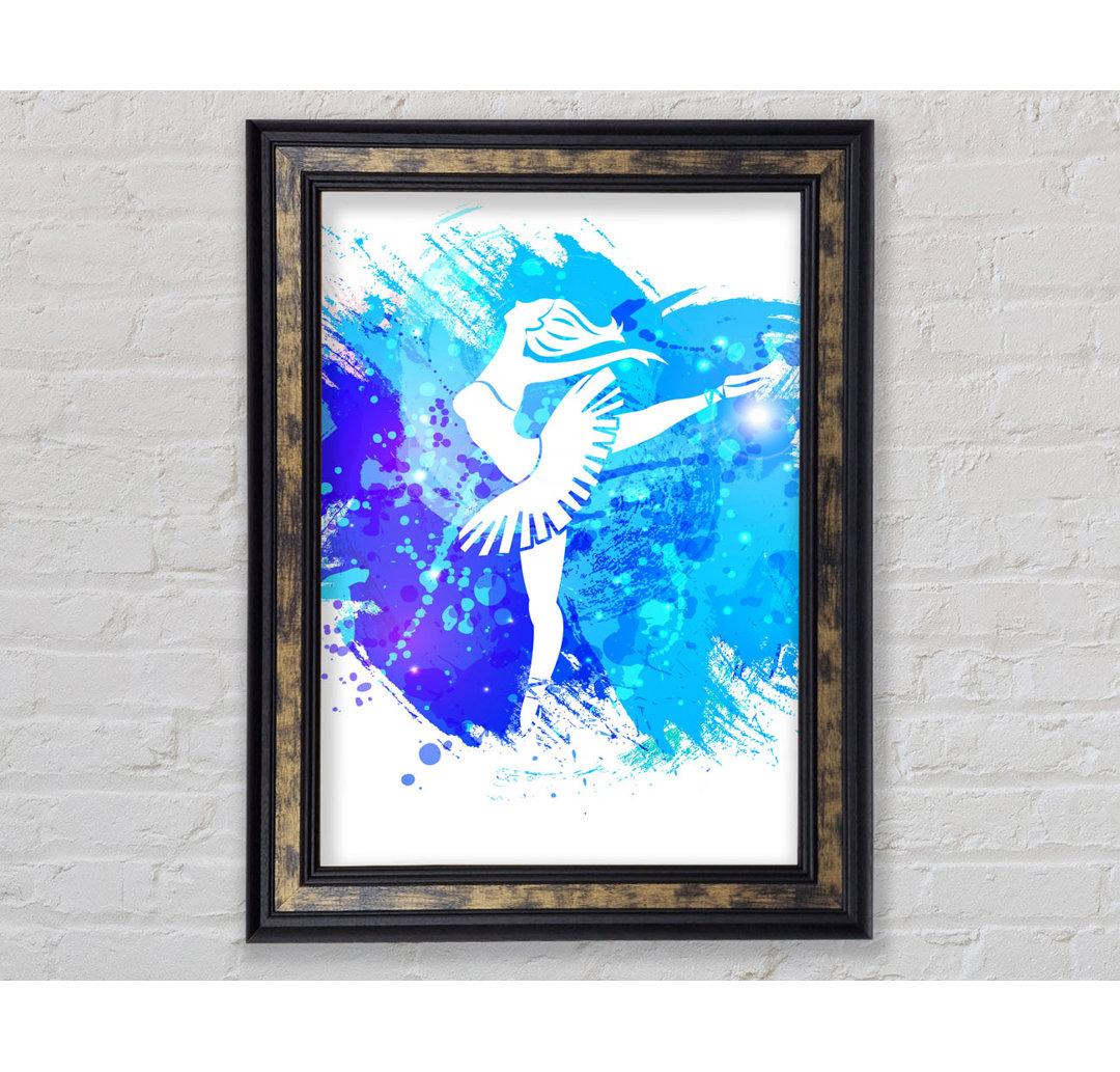 Gerahmtes Leinwandbild Blue Ballerina 9