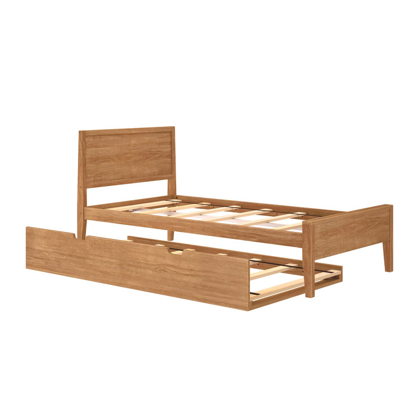 Rosenthal Solid Wood Trundle Bed, Pecan, Twin