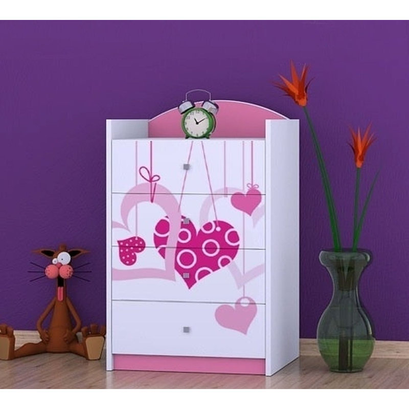 Nolasco Kids 4 - Drawer Chest, Pink