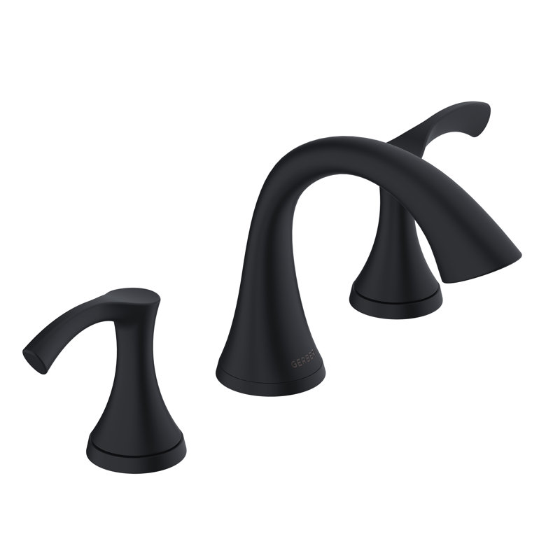 Antioch Widespread Bathroom Faucet with Drain Assembly, Satin Black