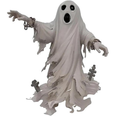 Halloween Decorations Halloween Ghost Figurine Resin Ghost Decor Spooky White Ghost Statue Tabletop Decoration for Halloween Party Home Shelf Mantel