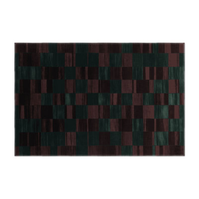 Tapis intérieur / extérieur noir à carreaux