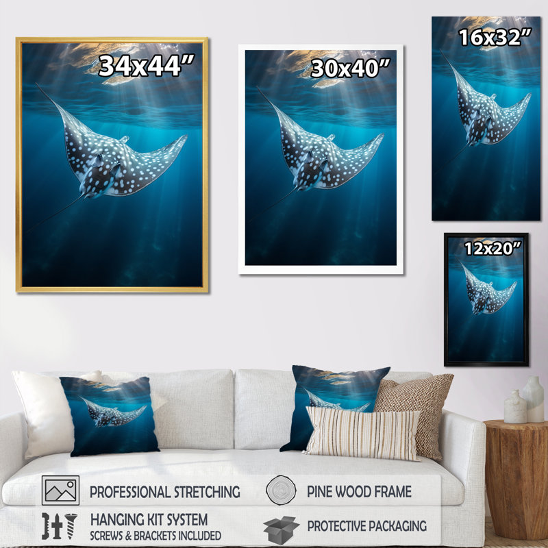 Wilbrecht Ray Graceful Glide Ocean sur toile, H 20 po x l 12 po x P 1 po, Toile tendue