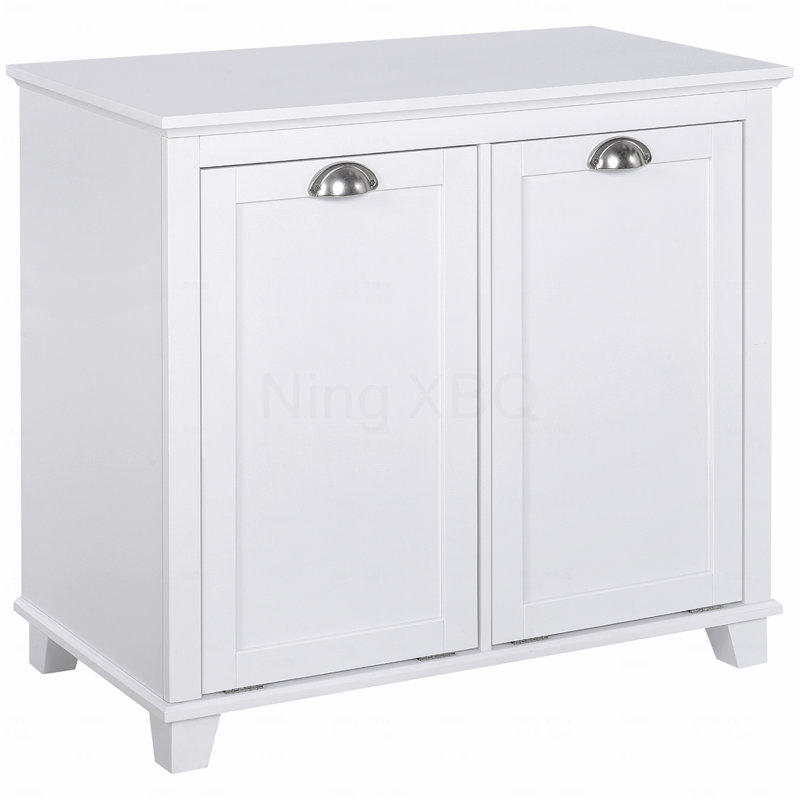 Tilt-Out Laundry Sorter Bathroom Cabinet