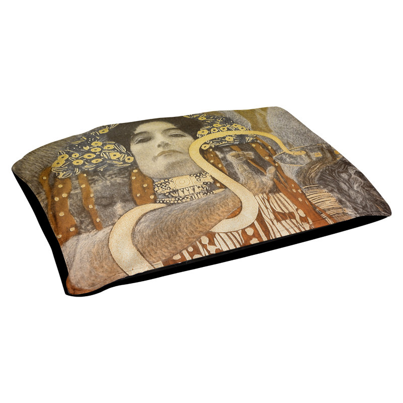 Coussin stylisé pour chat hygeia Carlile, Grand (L 52 po x l 42 po), Orange / jaune
