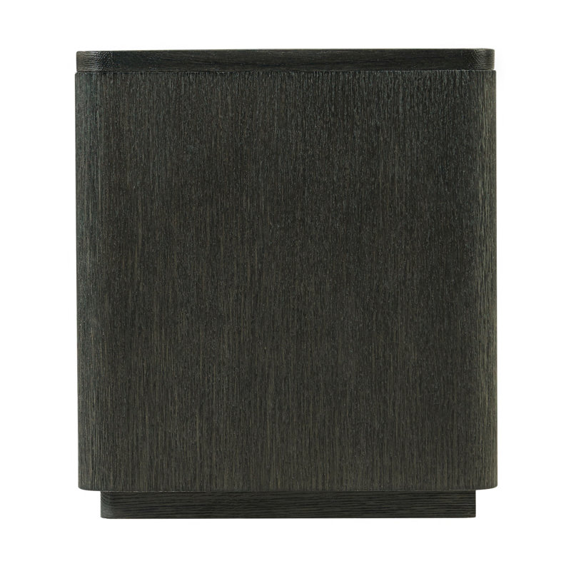 Repose 1 - Drawer Solid Wood Nightstand, Charcoal Oak