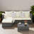 3 Piece Rattan Patio Furniture Set Wicker Sectional Seating Group Set with Chaise and Cushions-1391539964