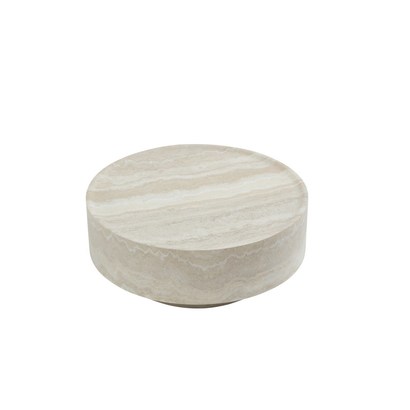 31.5 Inch Round Coffee Table, Versatile Centerpiece For Living Room Family Room Lounge Space, 12.79" H x 31.49" L x 31.49" W
