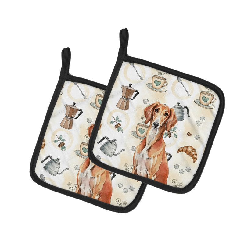 Paire de porte-cafetières Red Saluki