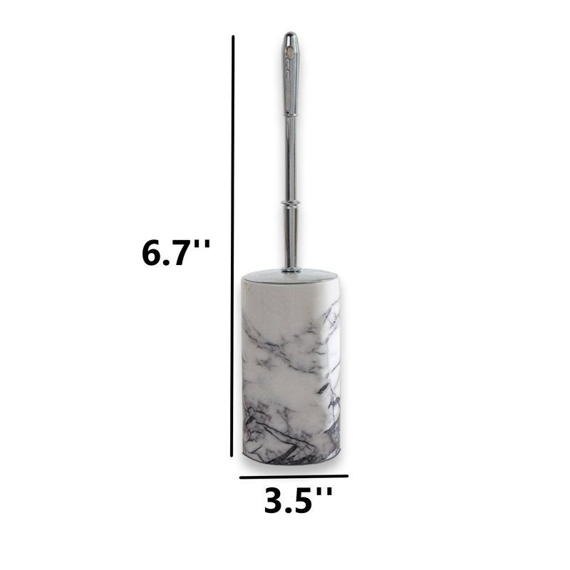 Brosse de toilette 100% marbre, Marbre blanc