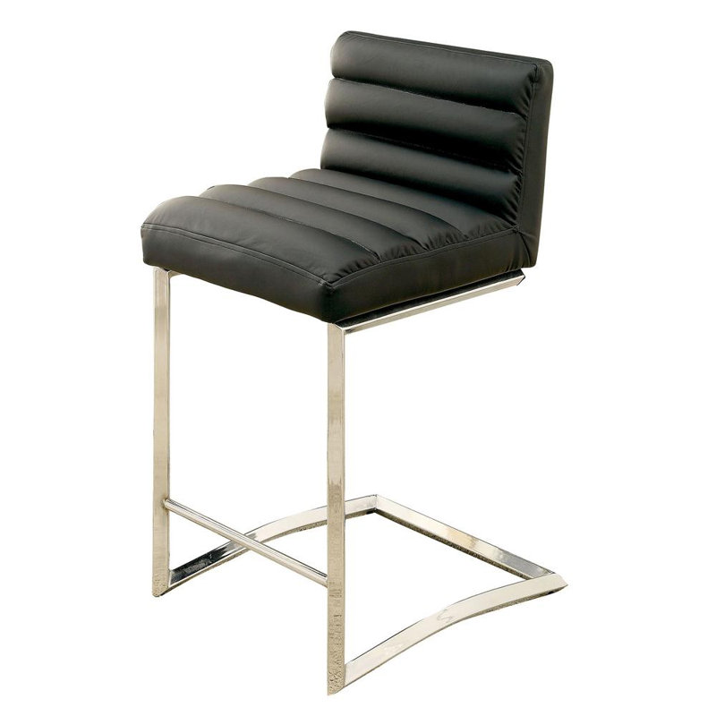 Upholstered Counter Stool, Black