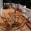 Round Folding Outdoor Bistro Table With Umbrella Hole , 89.9cm cm W 89.9cm cm D