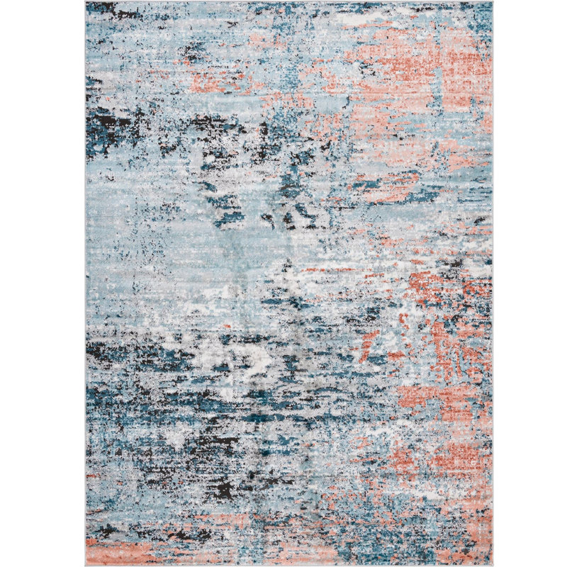 Abstract Indoor Rug, Rectangle 7'1" x 10'