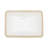 19.7"x14" White Ceramic Rectangular Undermount Bathroom Sink with Overflow