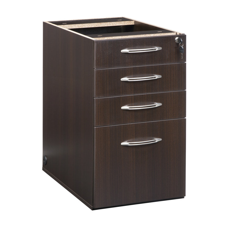 Aberdeen Desk File Pedestal, Mocha, 27.5" H x 15.25" W x 26.5"D
