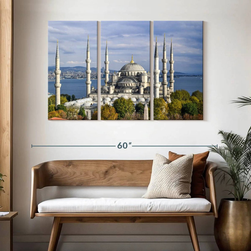 Istanbul's Blue Mosque, 32" H x 50" W