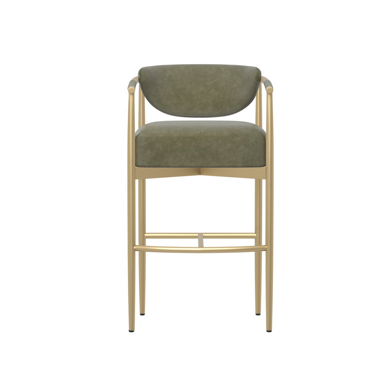 HELOISE Upholstered Stool with Metal Frame, Bar Stool (30.25" Seat Height)