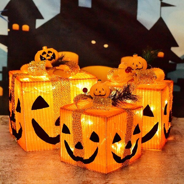 20-Lights LED Halloween String Light, Pumpkin Light for Festival Decoration The Holiday Aisle