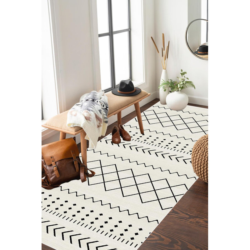 Tapis Derak avec envers antidérapant, Tapis de couloir 3 pi 3 po x 8 pi 2 po