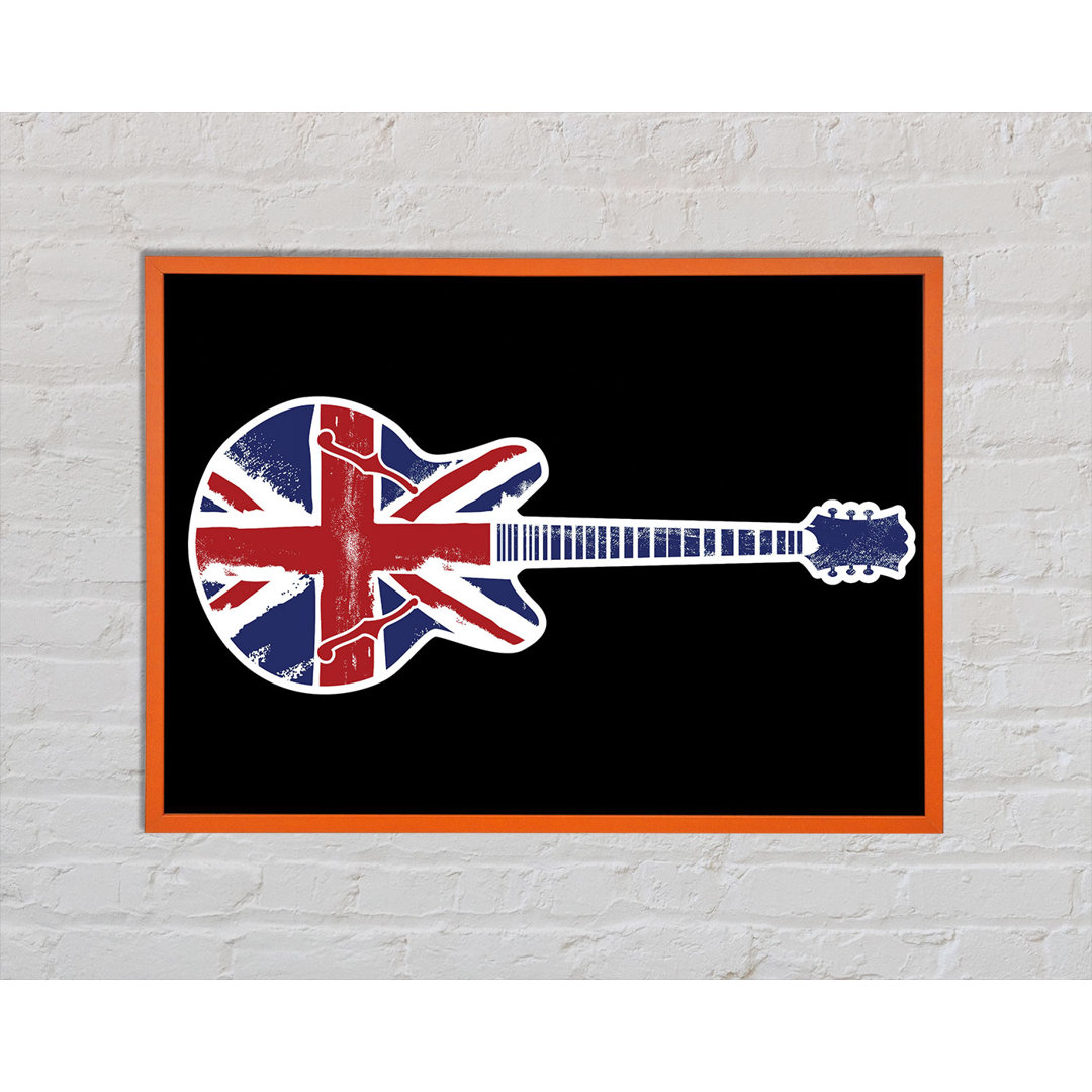 Glennon Gitarre Britische Flagge - Einzelner Bilderrahmen Kunstdrucke