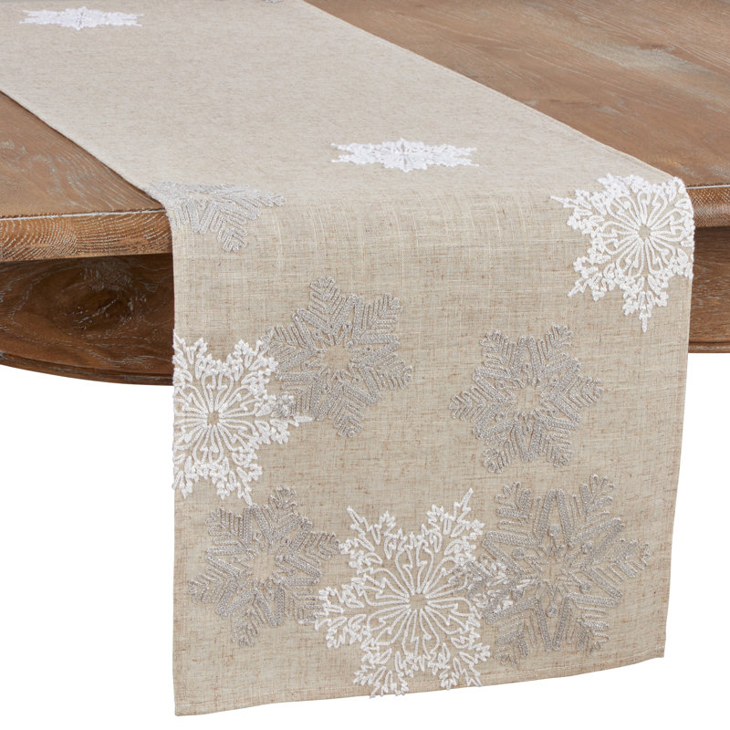 Chemin de table géométrique de Noël Jamestown, L 108 po x l 16 po