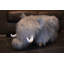 Tundra the Woolly Mammoth synthetic fur footstool with wooden legs	