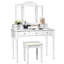 Ensemble de coiffeuse avec tabouret et miroir-677264409