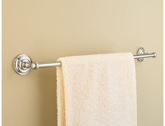 Redmond Wall Mounted Towel Bar, Brushed Nickel