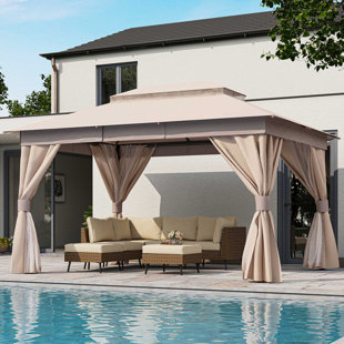Lausaint Home 10'x13' Steel Patio Gazebo