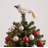 Handmade Hand Felted Wool Cream Dove Christmas Tree Topper 