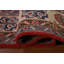 Tapis rouge / beige / noir en laine noué à la main de conception unique 6 pi 5 po x 9 pi 9 po New Age