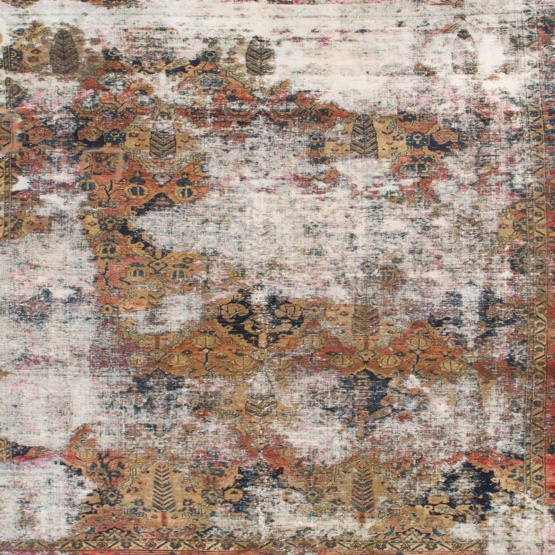 Abstract Indoor Rug, Square 7'