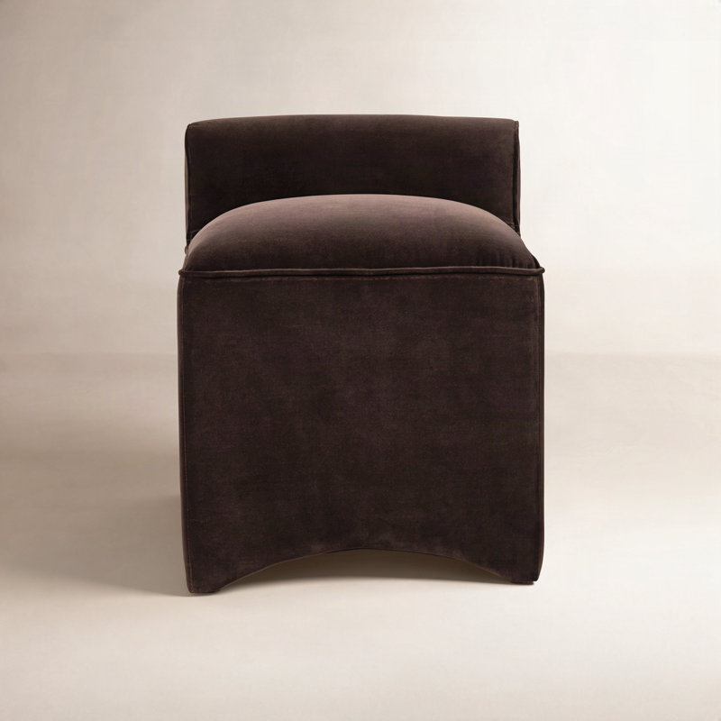 Allonia Upholstered Accent Stool, Surrey Cocoa