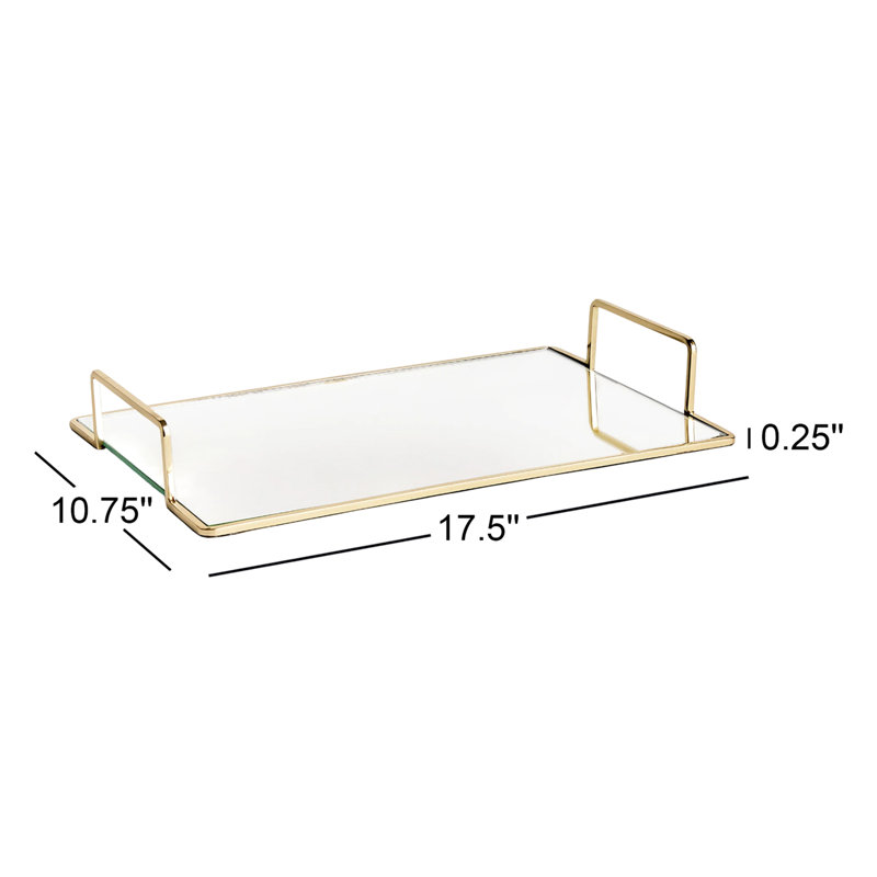 Covina Decorative Tray, 2.5" H x 10.75" D x 17.5" W