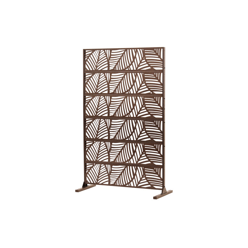 Cloison décorative autoportante à 6 panneaux l 44,45 po x H 72,36 po, Bronze