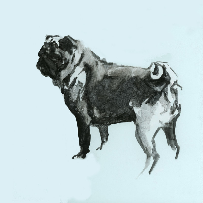 A Very Pop Modern Dog VIII by Cartissi - Wrapped Canvas Painting, 30cm H x 30cm W x 3.8cm D