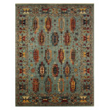 Wool Oriental Area Rug in Light Blue