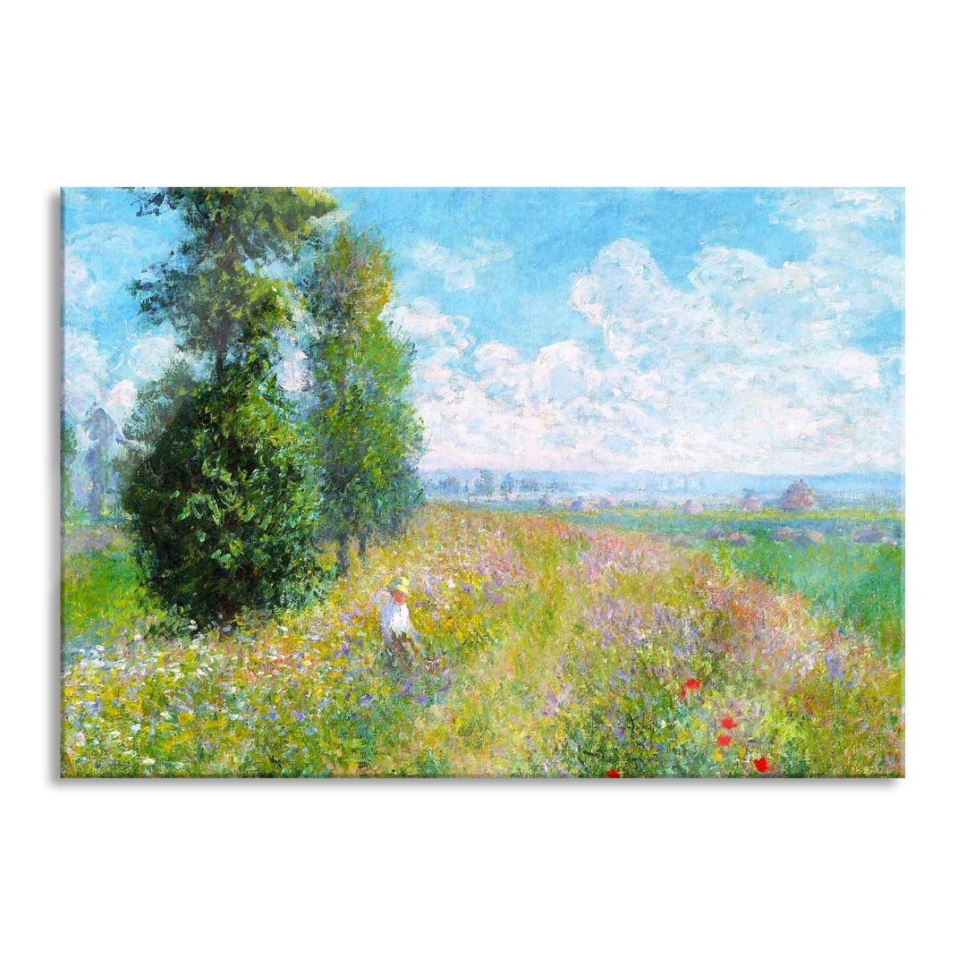 Ungerahmtes Gemälde auf Glas "Soleil Couchant Pontoise" von Camille Pissarro