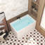 47" Acrylic Freestanding Bathtub ,Spacious Rectangle Shape, Gloss White Finish, Chrome Overflow & Pop-Up Drain CUPC Certificate