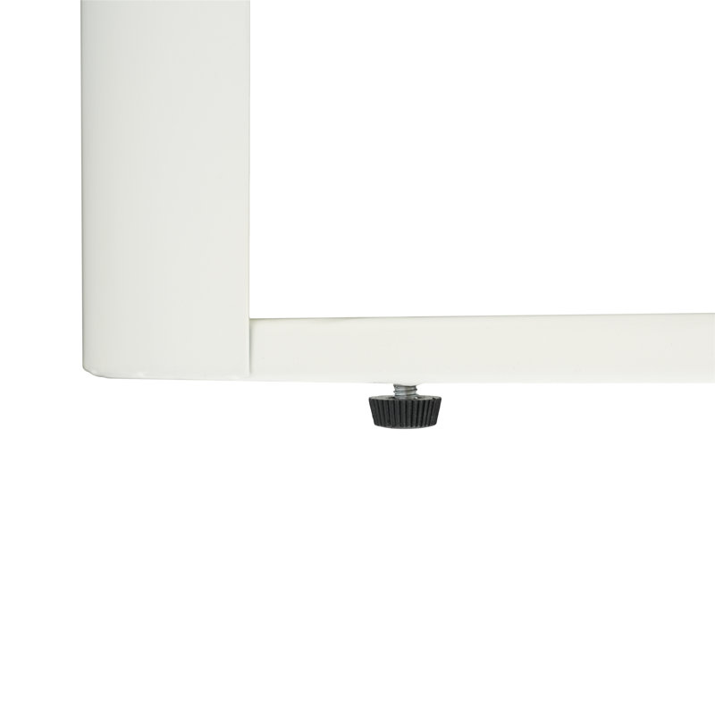 Table d'appoint ronde d'intérieur avec armoire à porte coulissante, Blanc mat